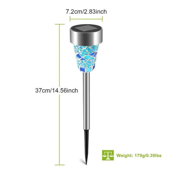 6Packs Solar Garden Lights Outdoor Solar Pathway Lights IP44 Water-resistant Landscape Lights 8Hrs Lawn Lamps For Yard Driveway Walkway