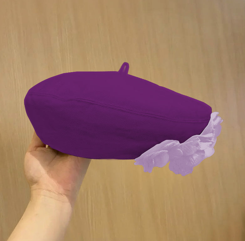 A Fashionable And Fluffy Painter's Hat That Makes Your Face Look Good