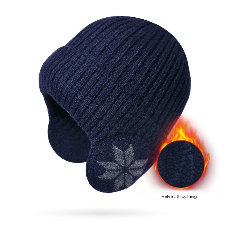 Thermal Knit Fleece-Lined Woolen Cap – Thickened Winter Hat for Men and Women