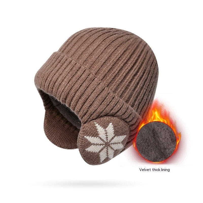 Thermal Knit Fleece-Lined Woolen Cap – Thickened Winter Hat for Men and Women