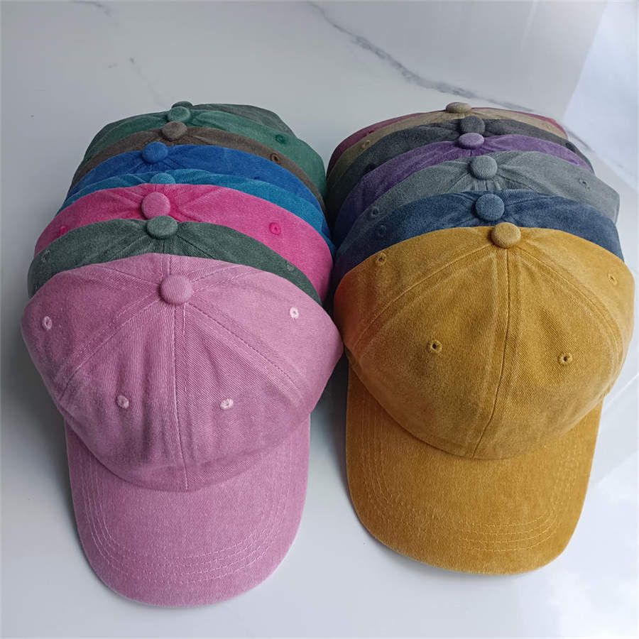 Retro Washed Baseball Cap Cotton Peaked Cap