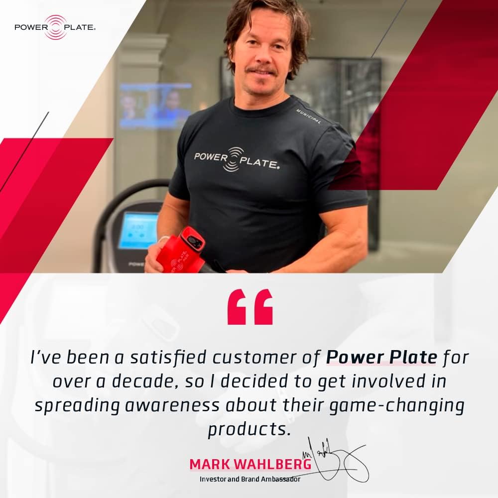 Power Plate Pulse 3.0 Massage Gun Deep Tissue Massage Gun with 6 Heads Carry Case Portable Rechargeable 6-Hour Battery (Black)