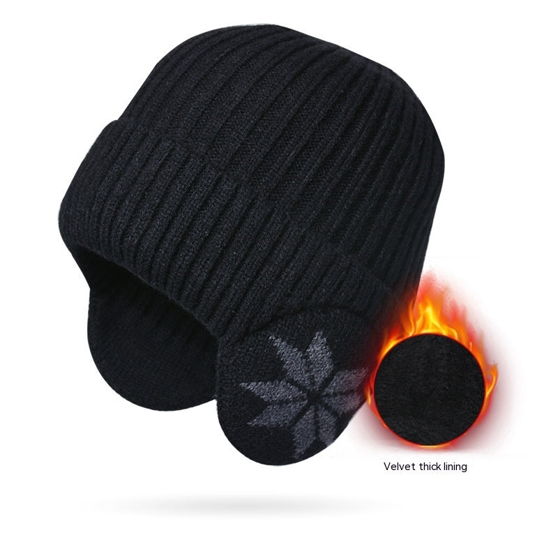 Thermal Knit Fleece-Lined Woolen Cap – Thickened Winter Hat for Men and Women