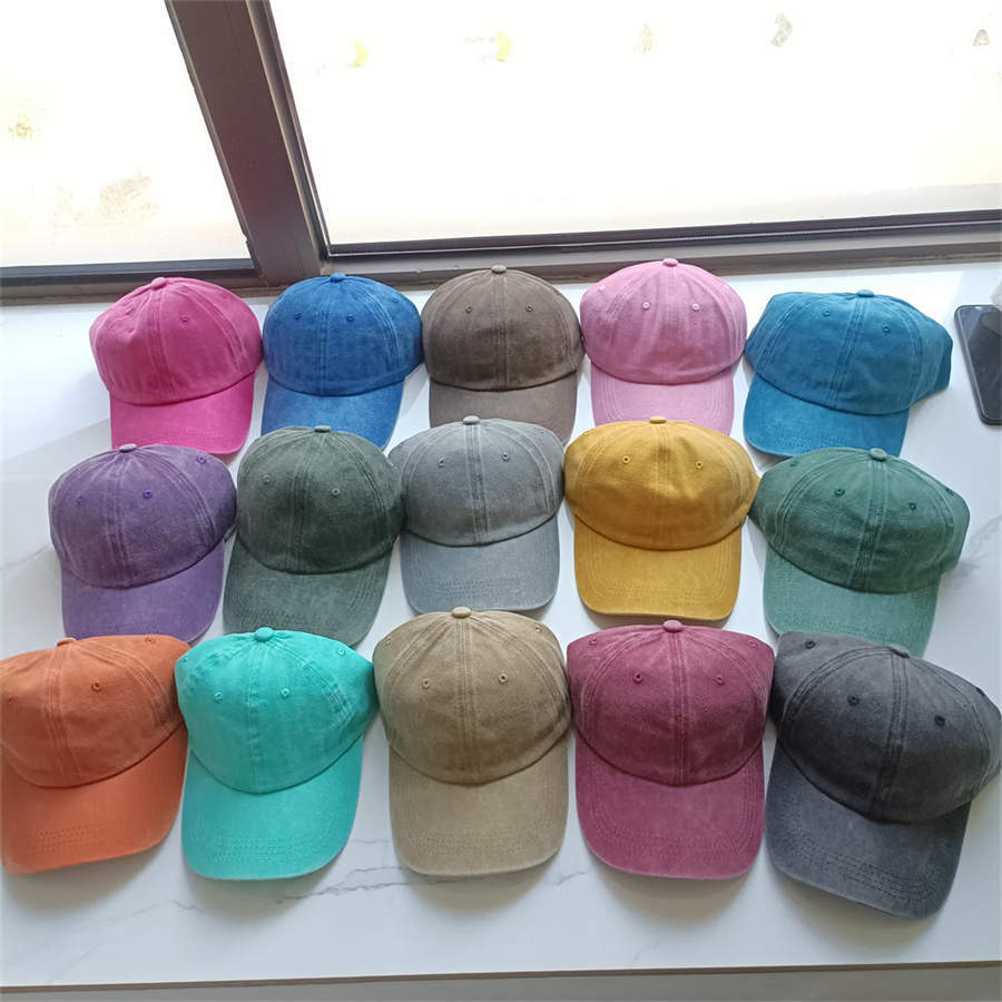 Retro Washed Baseball Cap Cotton Peaked Cap