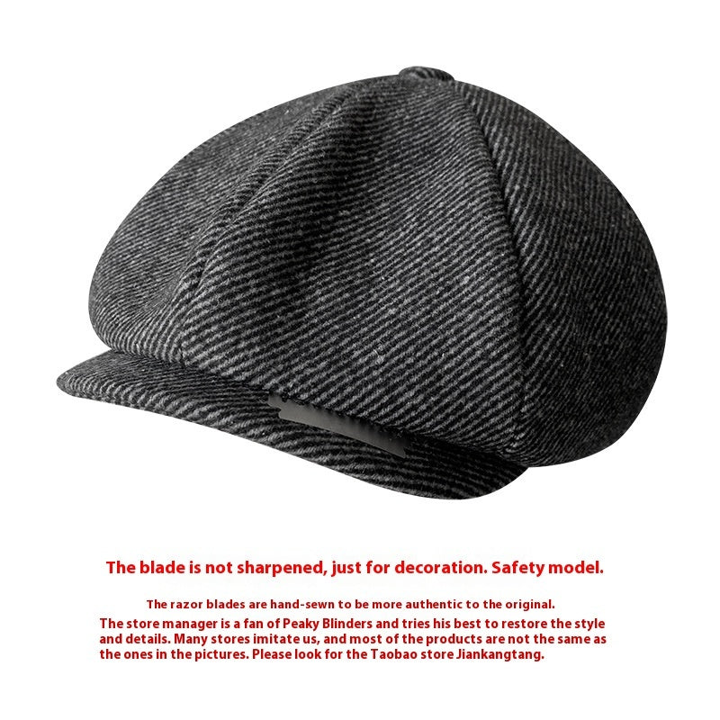 Razor Party Octagonal Blade British Retro Yuppie Shelby Peaked Cap