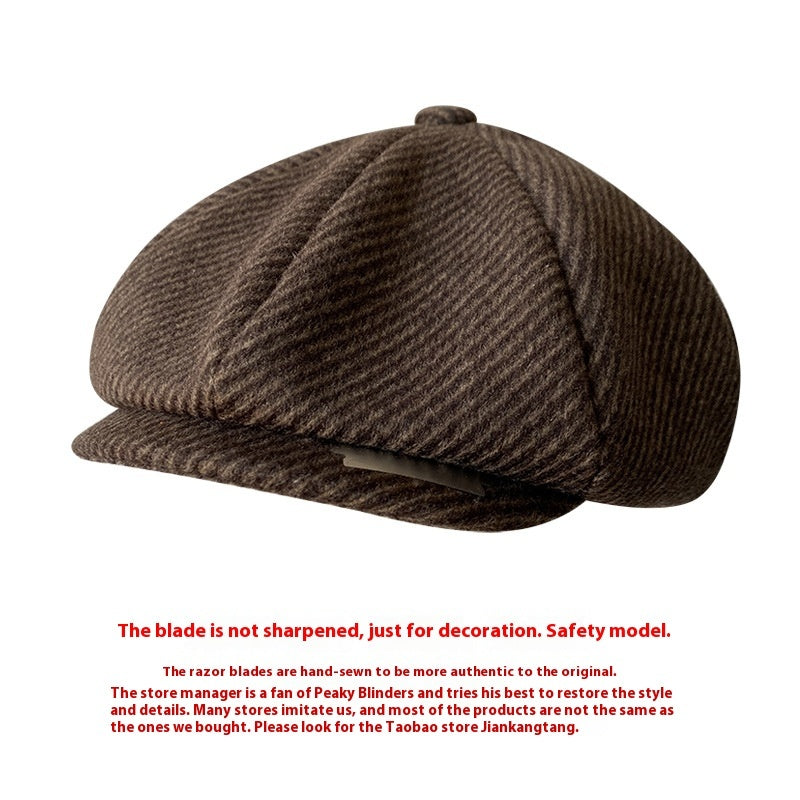 Razor Party Octagonal Blade British Retro Yuppie Shelby Peaked Cap