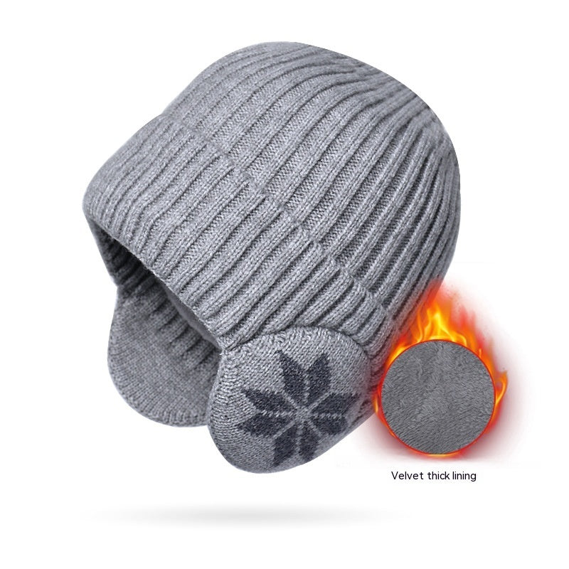 Thermal Knit Fleece-Lined Woolen Cap – Thickened Winter Hat for Men and Women