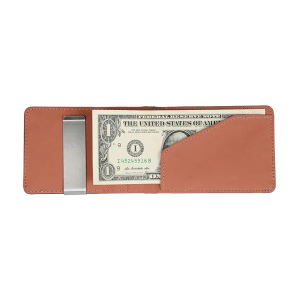 Unisex PU Leather Wallet RFID Blocking Slim Bifold Credit Card Holder With Money Clip