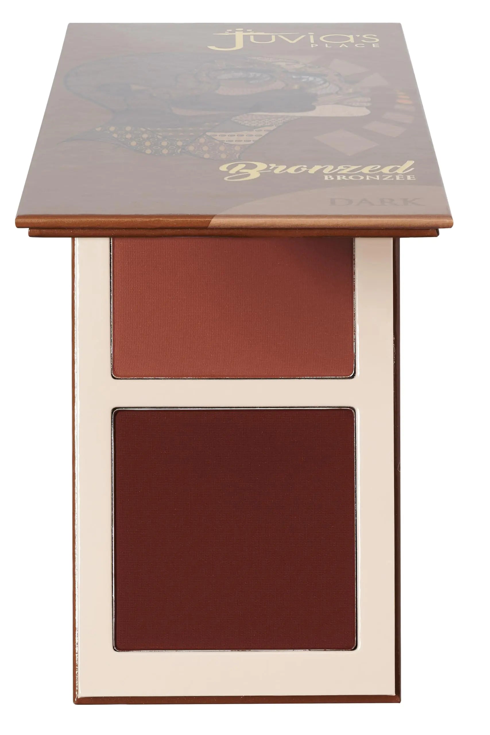 Juvias Place Bronzed Duo Bronzer Dark - Soft Matte Bronzer Contour Powder Bronzer Pressed Powder Long-Wearing & Buildable Bronzing Powder - Suitable for Dark to Deep Tan Skin Tone