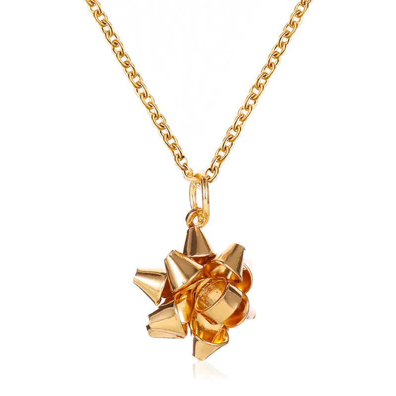 Holiday Charm Alloy Necklace - Seasonal Gift