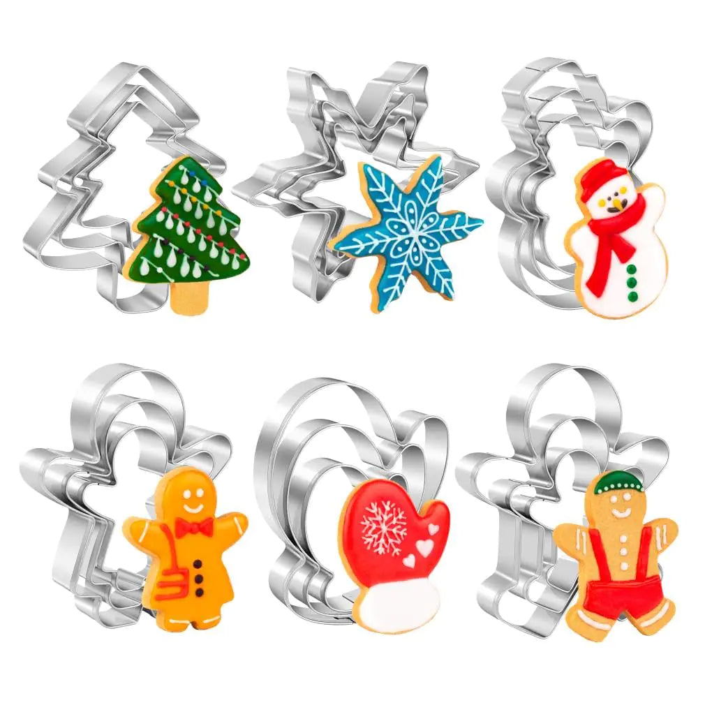 Festive Christmas 18-Piece Cookie Cutter Set