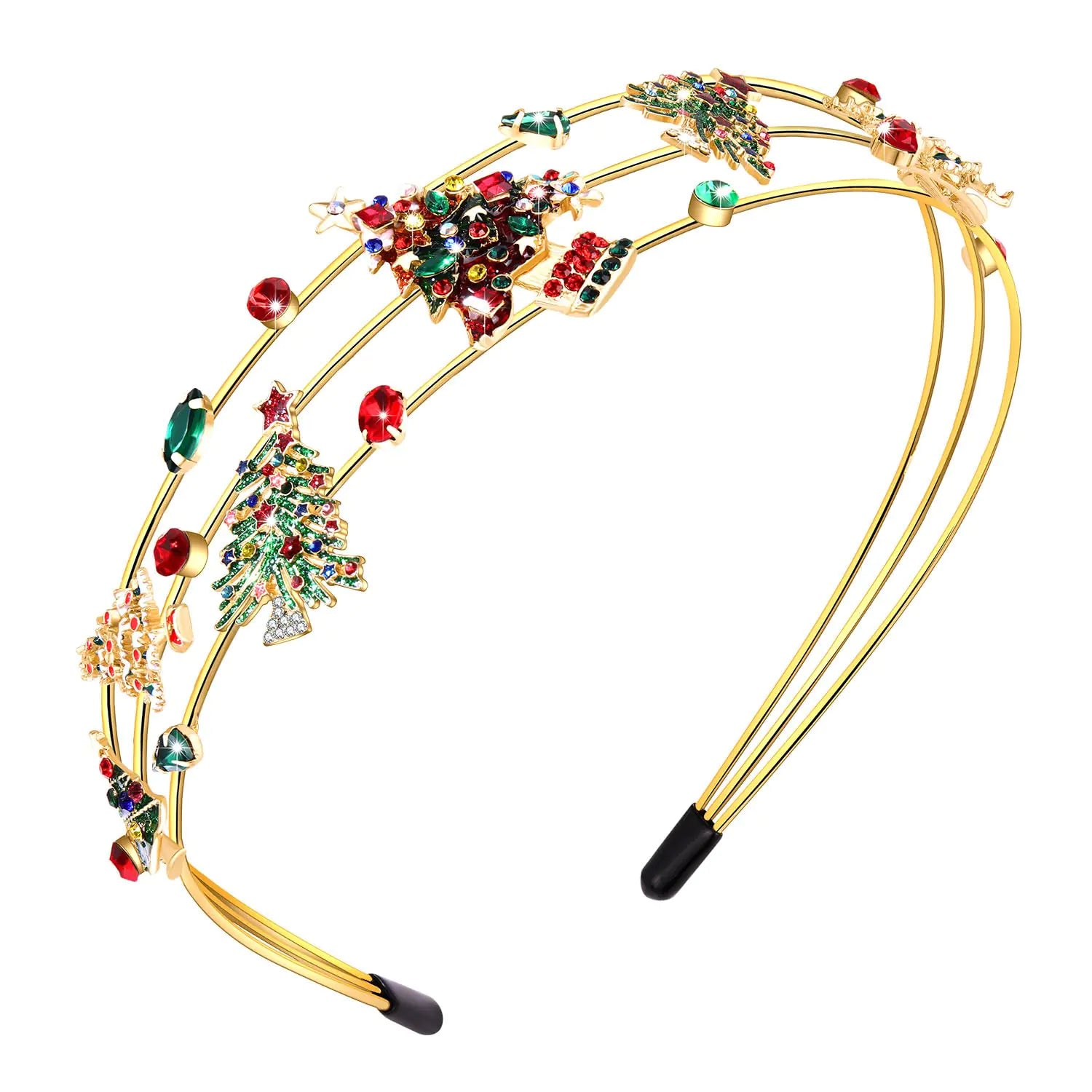 Twinkling Tree Rhinestone Headband for Holidays