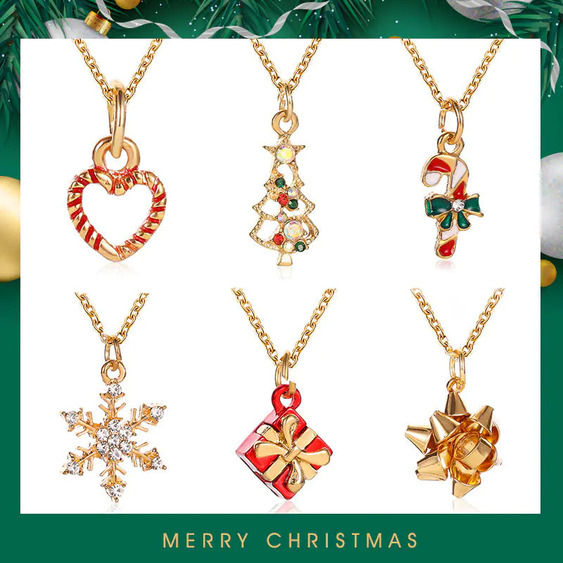 Holiday Charm Alloy Necklace - Seasonal Gift