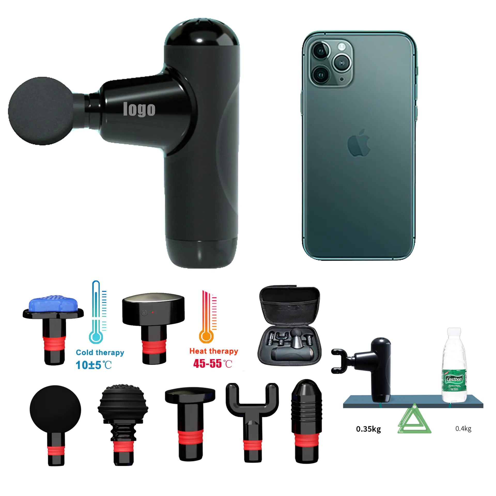 Portable Mini Muscle Massage Gun - Smart & Silent