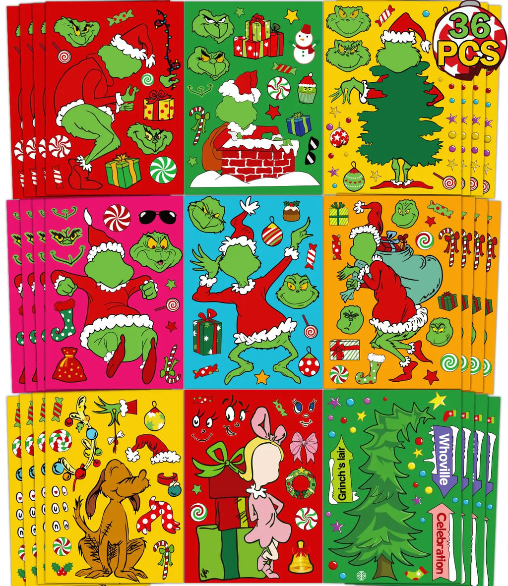 36pcs Christmas Craft Stickers for Kids