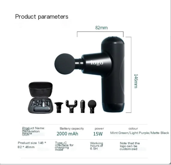 Portable Mini Muscle Massage Gun - Smart & Silent