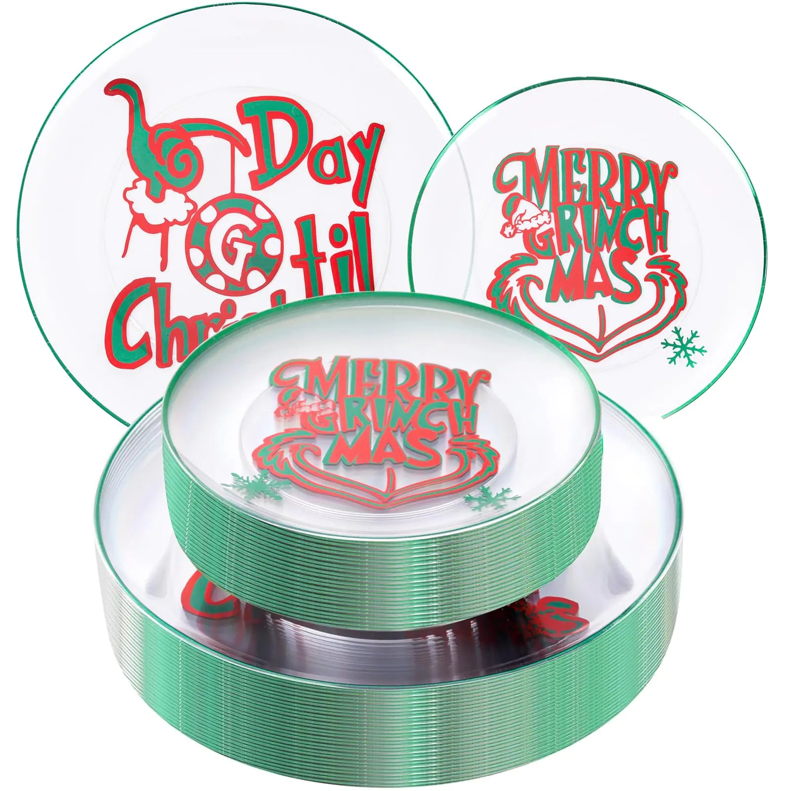 Grinch 60Pc Christmas Feast Plate Set
