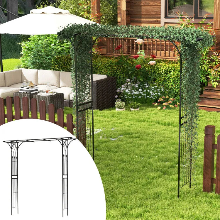 81 Inch Garden Arbor Metal Archway For Climbing Plants