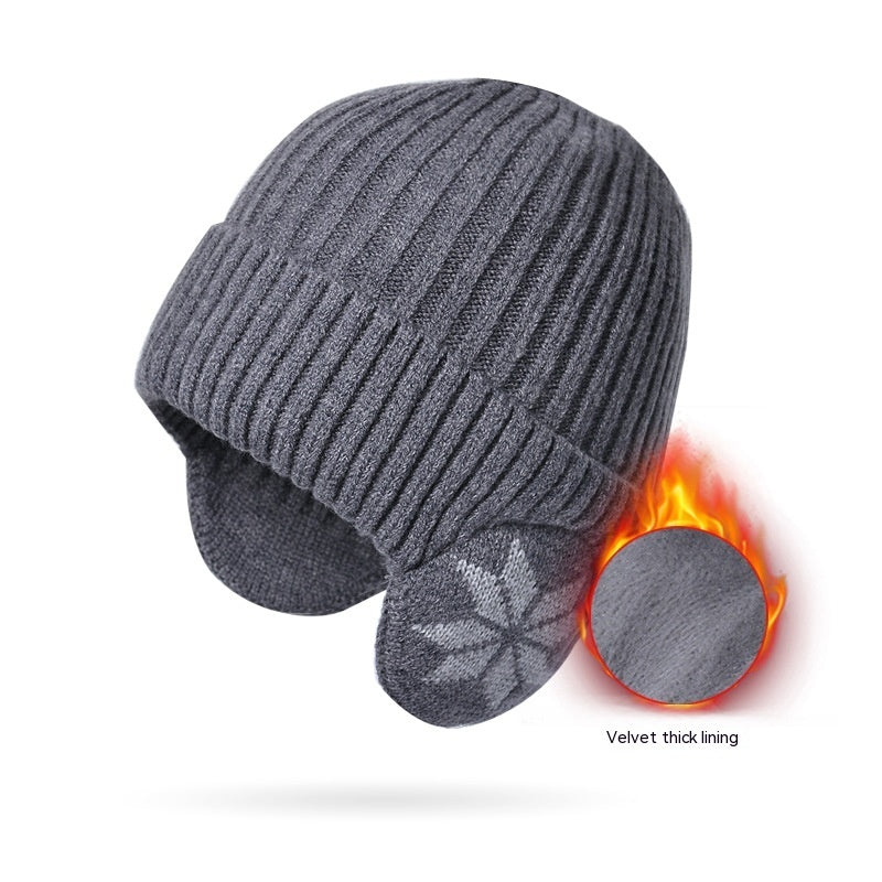 Thermal Knit Fleece-Lined Woolen Cap – Thickened Winter Hat for Men and Women