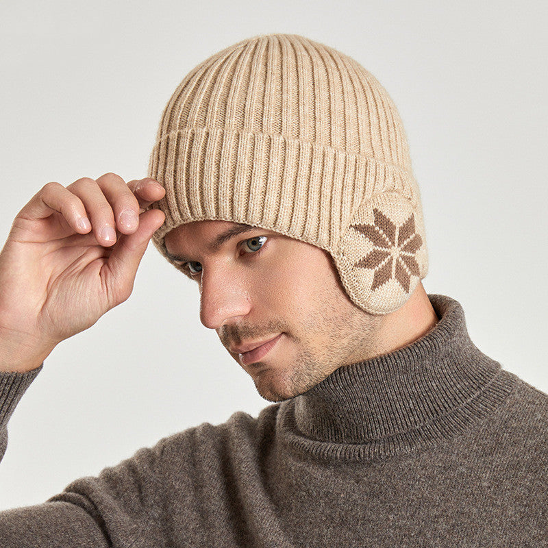 Thermal Knit Fleece-Lined Woolen Cap – Thickened Winter Hat for Men and Women