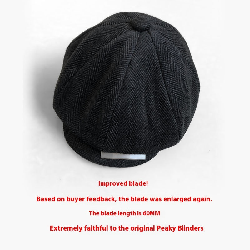 Razor Party Octagonal Blade British Retro Yuppie Shelby Peaked Cap