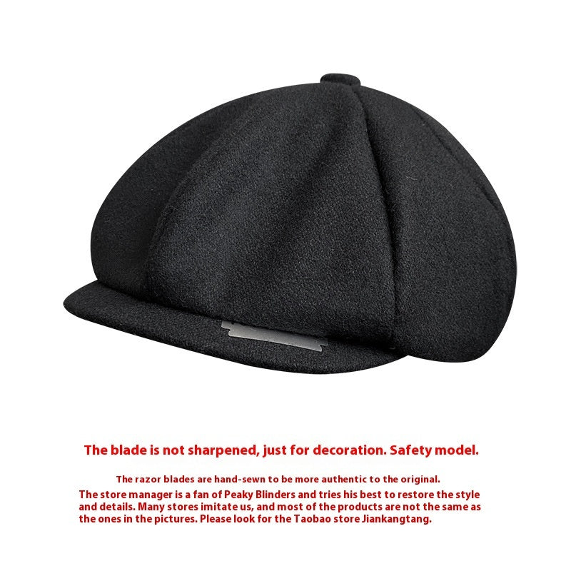 Razor Party Octagonal Blade British Retro Yuppie Shelby Peaked Cap