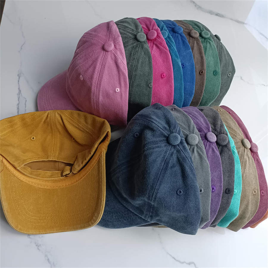 Retro Washed Baseball Cap Cotton Peaked Cap