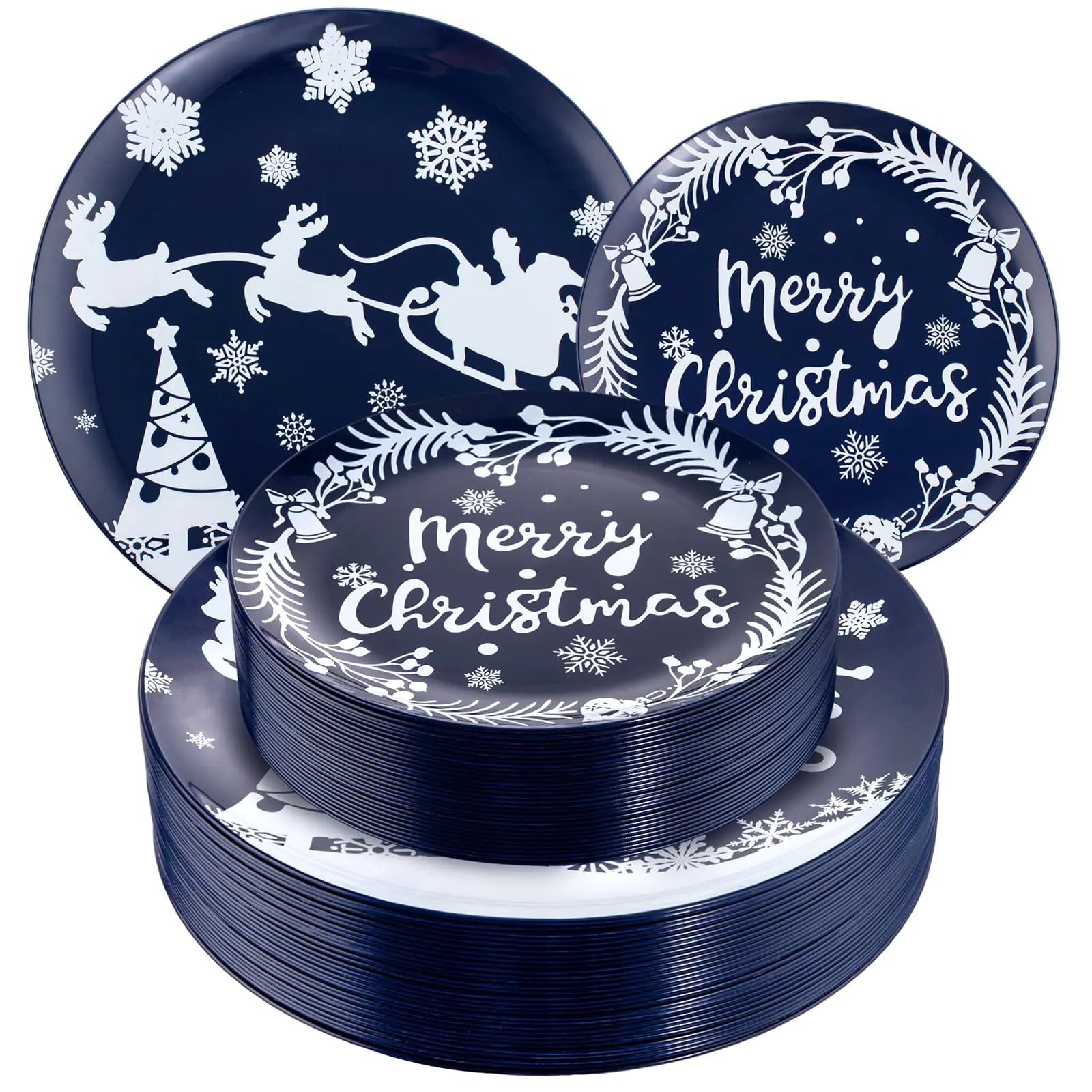 Celestial 60pc Christmas Party Plates