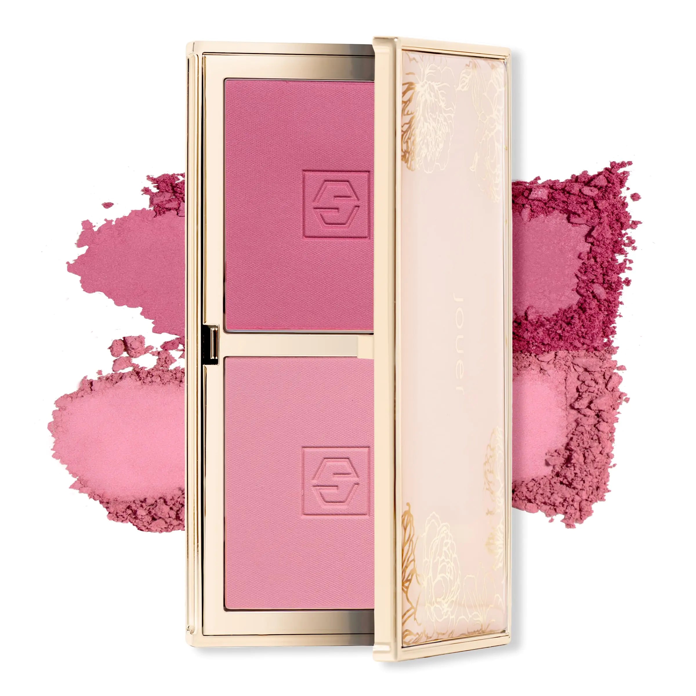Jouer Blush Bouquet Duo 2 Shade Blush Palette High Pigment Powder Natural Flush Beauty Cosmetics Vitamin E Talc-Free Paraben Gluten & Cruelty Free