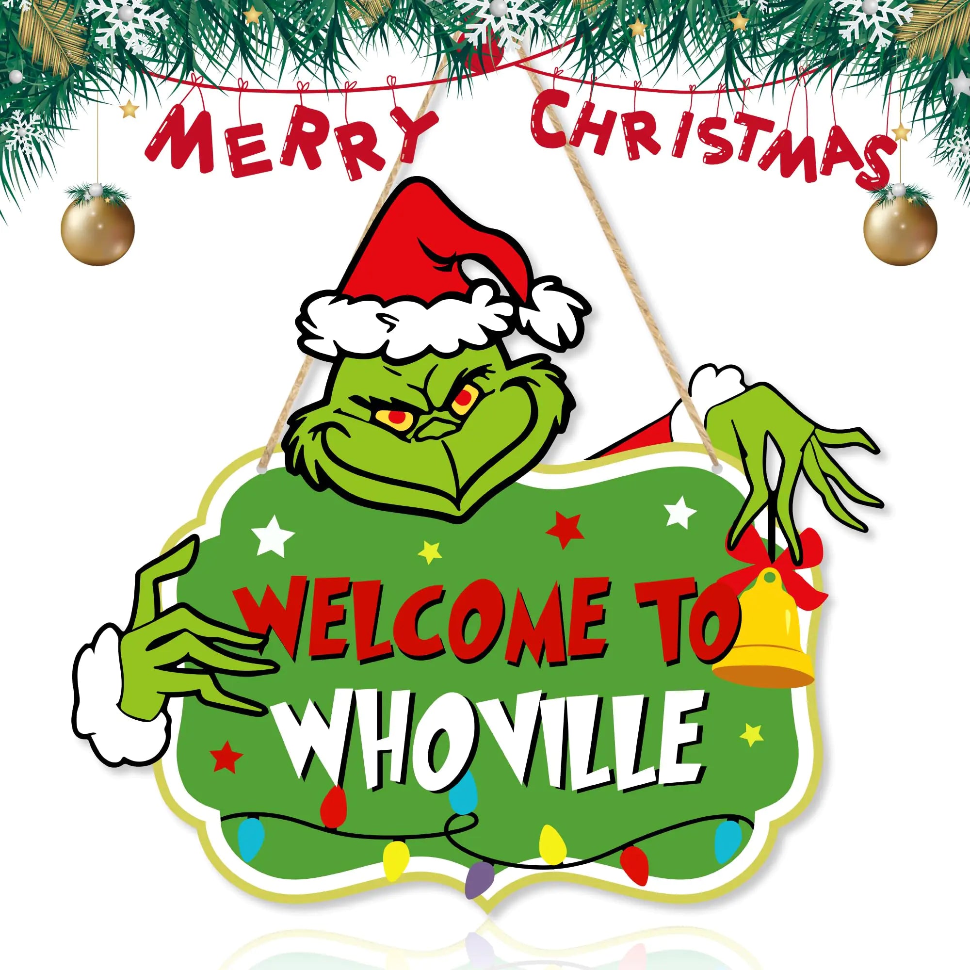 Whoville Welcome Christmas Door Sign